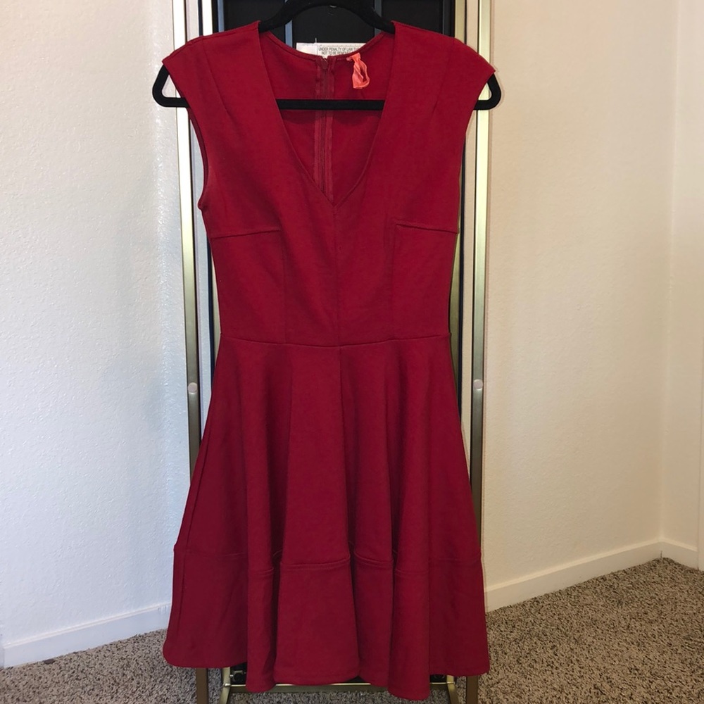Short red dress
